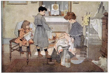 El baño del bebé, c.1930 (impresión)
