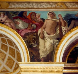 Alegoría de la Justicia, detalle del fresco de Eugène Delacroix (1798-1863) que decora el Salón del Rey. Asamblea Nacional (Palais Bourbon), 1843, París