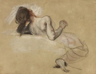 Mujer agachada