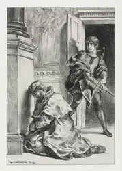 Hamlet: Hamlet intenta matar al rey, 1843