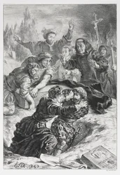 Hamlet: Hamlet y Laertes en la Tumba de Ofelia