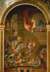 Heliodoros expulsado del Templo, tras intentar confiscar el tesoro del Templo