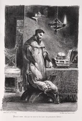 Ilustraciones para Fausto: Fausto en su camerino, 1828