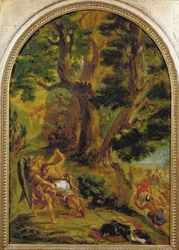 Jacob luchando contra el ángel (bocetos al óleo)