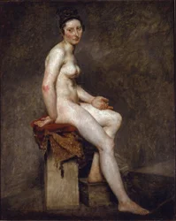 Desnudo sentado, llamada Señorita Rosa