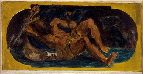 Neptune apaisant les flots: Esquisse pour le salon de la Paix à l