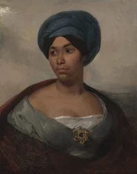 Retrato de una Mujer con un Turbante Azul, c.1827