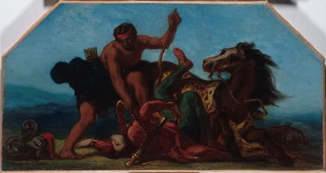 Boceto para el Salón de la Paz del Ayuntamiento de París: Hércules vence a Hipólita, reina de las Amazonas, entre 1849 y 1852 (óleo sobre lienzo)