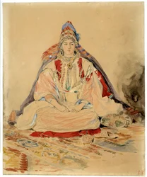 El matrimonio judío de Tánger. Acuarela de Eugene Delacroix