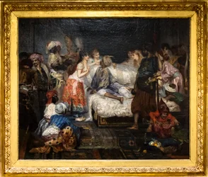 El harén, escena de Las mil y una noches (óleo sobre lienzo)