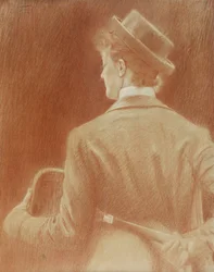 Una jugadora de tenis; Estudio para "Memories", 1889