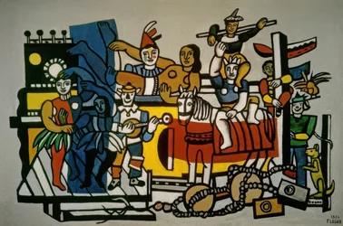 ESCENA DE CARNAVAL-EL GRAN DESFILE-CUBISMO FRANCES