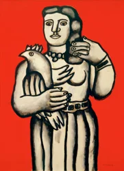 Mujer con pájaro
