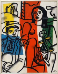 Dos amantes en el paisaje