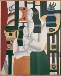Dos mujeres de pie