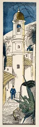 Calle en Antibes, de Gazette de Bon Ton, pub. 1920
