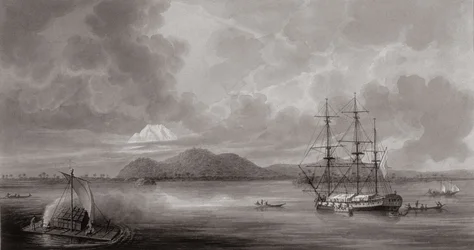 Vista de Río de Manila (litografía)