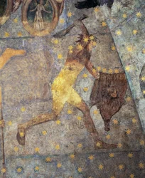 Cúpula del Zodiaco, detalle de Hércules, 1485