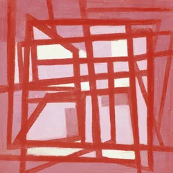 Cuadrícula roja abstracta