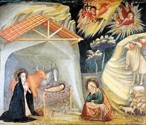 Detalle del nacimiento de Jesús en Belén