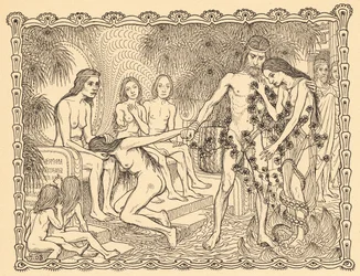 Durch die Zauberwelt, lámina 9, de la carpeta "Lebenszeichen", publicada en 1908 en Berlín por Fritz Heyder Verlag