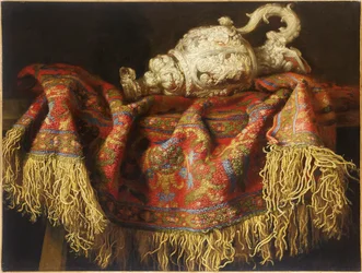 Naturaleza muerta con alfombra, c. 1640