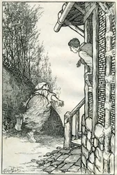 Ilustración de Filiberto Scarpelli para el cuento "Toinette l