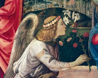 Anunciación y Santos, por Filippino Lippi