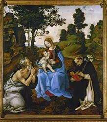 La Virgen y los santos Jerónimo y Francisco de Asís