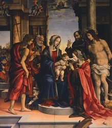 Matrimonio místico de Santa Catalina de Alejandría, por Filippino Lippi, Basílica de San Domenico, Bolonia