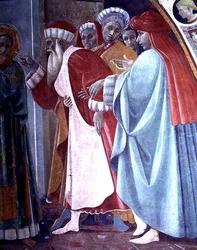 San Esteban y Santa Margarita, (detalle) del tabernáculo del Canto al Mercatale, 1498
