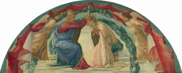 La coronación de la Virgen, hacia 1475.