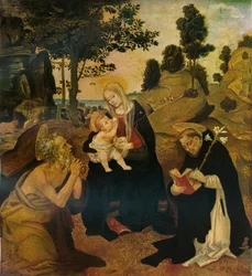 La Virgen y el Niño con los santos Jerónimo y Domingo, c1485, 1911