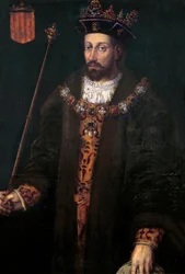 Retrato de Alfonso (Alfonso) III de Cataluña, IV de Aragón, llamado el debonnaire (1299 - 1336), rey de Aragón y Cerdeña (1327-1336)