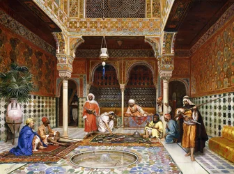 Armeros en el palacio de la Alhambra, Granada, 1878