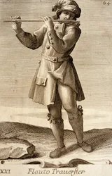 Hombre tocando la flauta