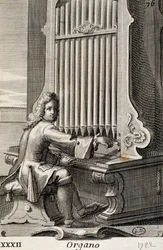 Hombre tocando el órgano