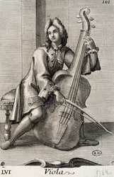 Hombre tocando la viola