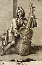 Hombre tocando la viola