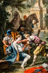 Ataque de los ladrones, hacia 1735/40 (Pintura )