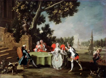 Juego de cartas, siglo XVIII
