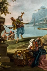 Ataque pirata, hacia 1735/40 (Óleo sobre lienzo)
