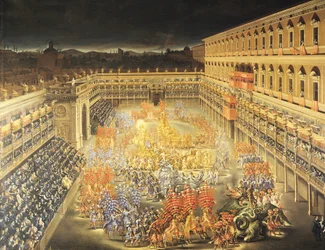 Festival en honor de la Reina Cristina (1626-89) de Suecia en el Palazzo Barberini