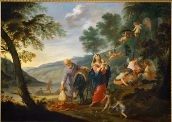 Descanso durante el vuelo a Egipto (pintura sobre lienzo)