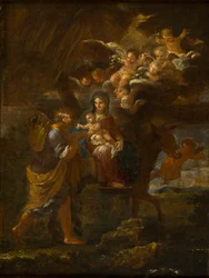 La huida a Egipto, c.1643-94 (óleo sobre lienzo)
