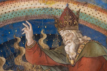 Dios, detalle de la Coronación de María