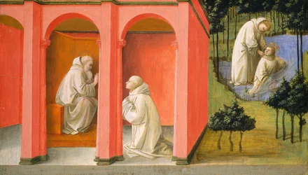 San Benito ordena a San Mauro al rescate de San Plácido, c. 1445-1450
