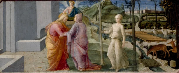 El encuentro en la Puerta Dorada, c. 1440-1445