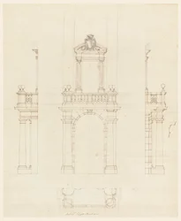 Marco de puerta y marco de una puerta