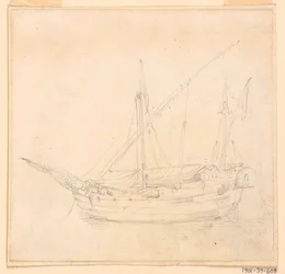Dibujo, Un velero, ca. 1780